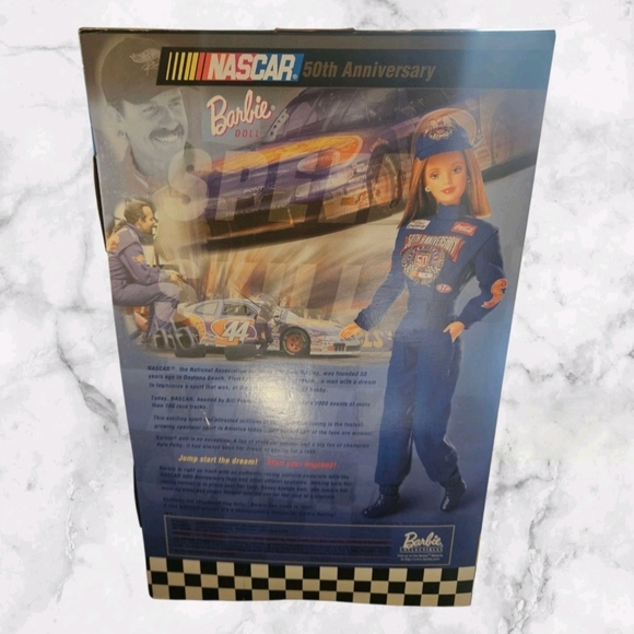NASCAR 50th Anniversary BARBIE DOLL 1998 NRFB 50th #20442 - Picture 3 of 10